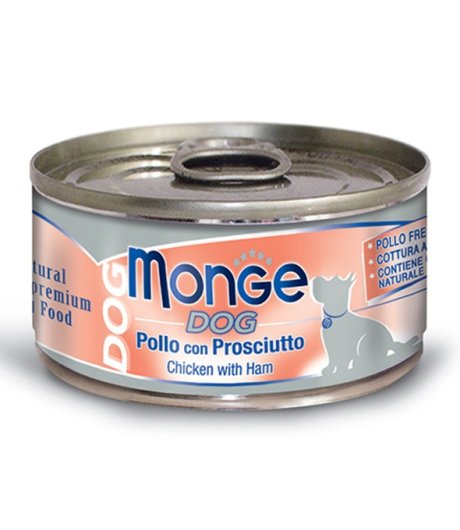 MONGE CANE NATURAL POLLO PROSCIUTTO 95GR (lattina)