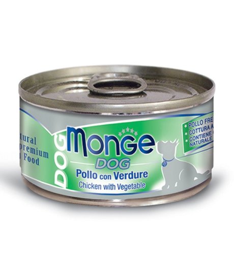 MONGE CANE NATURAL POLLO VERDURE 95GR (lattina)