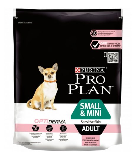 NESTLE' PURINA PRO PLAN CANE SENSITIVE SKIN SMALL/MINI ADULT SALMONE 700GR