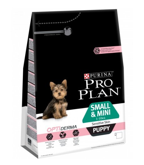NESTLE' PURINA PRO PLAN CANE OPTIDERMA SENSITIVE SKIN SMALL/MINI PUPPY SALMONE 3 KG