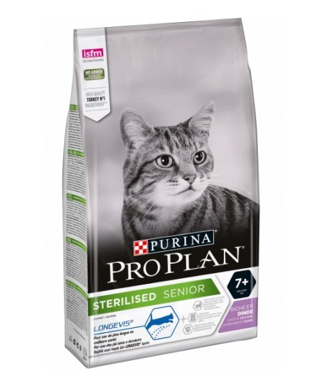 NESTLE' PURINA PRO PLAN GATTO LONGEVIS STERILISED ADULT 7+ TACCHINO 1,5KG