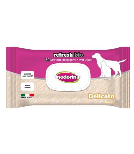 INODORINA SALVIETTE REFRESH BIO PROFUMO DELICATO 30PZ