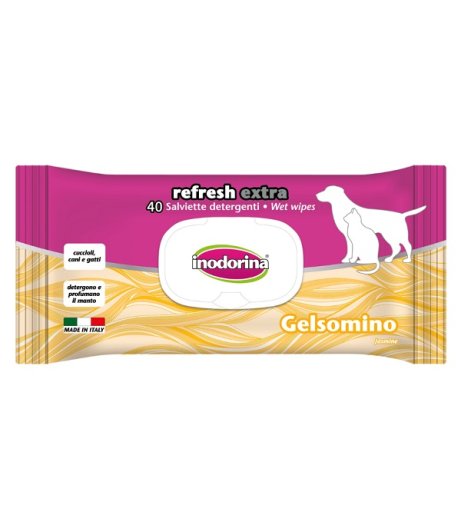 INODORINA SALVIETTE REFRESH EXTRA GELSOMINO 40PZ