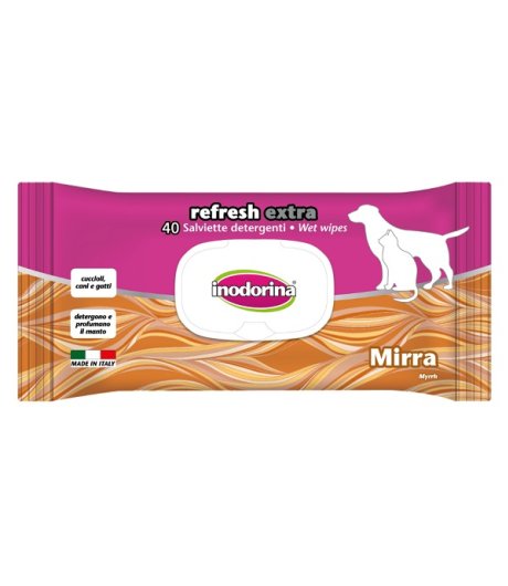 INODORINA SALVIETTE REFRESH ESTRATTO DI LINO/OLIO DI ARGAN 40PZ
