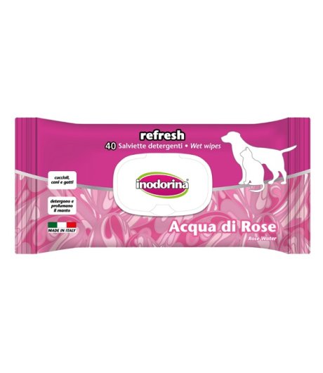 INODORINA SALVIETTE REFRESH ACQUA DI ROSE 40PZ