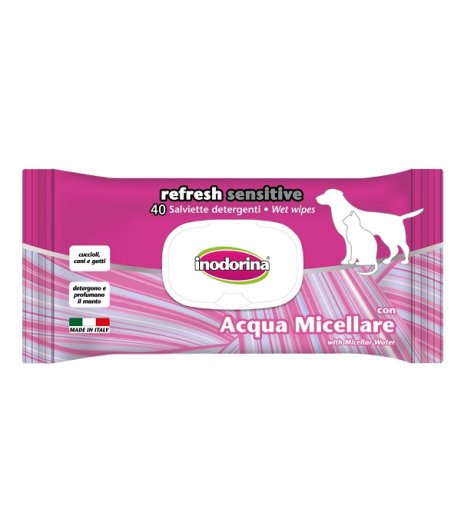 INODORINA SALVIETTE REFRESH SENSITIVE ACQUA MICELLARE 40PZ