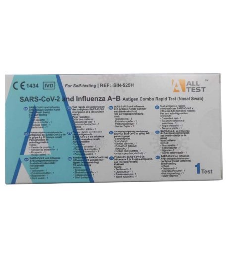 All Test Self-Test Antigenico Nasale per Rilevazione Influenza e Covid 1 Pezzo
