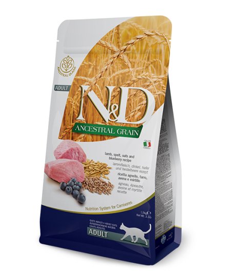 FARMINA N&D ANCESTRAL GATTO ADULT AGNELLO MIRTILLO 1,5KG