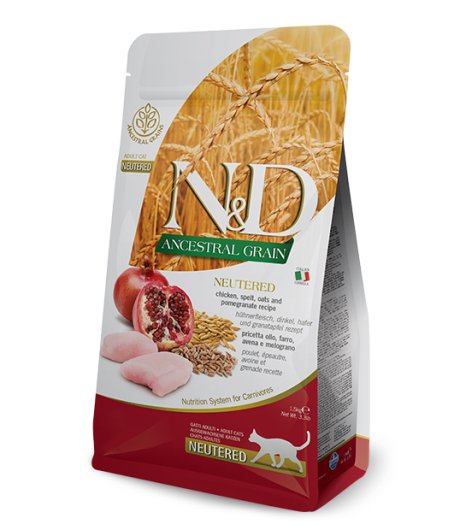 FARMINA N&D ANCESTRAL GATTO NEUTERED ADULT POLLO MELOGRANO 1,5KG