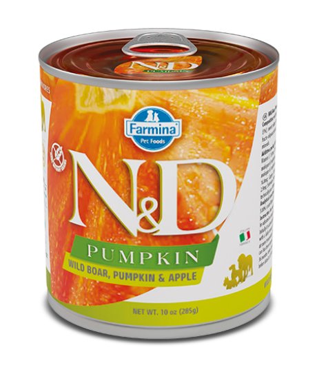 FARMINA N&D PUMPKIN CANE ADULT CINGHIALE ZUCCA MELA 285GR (lattina)