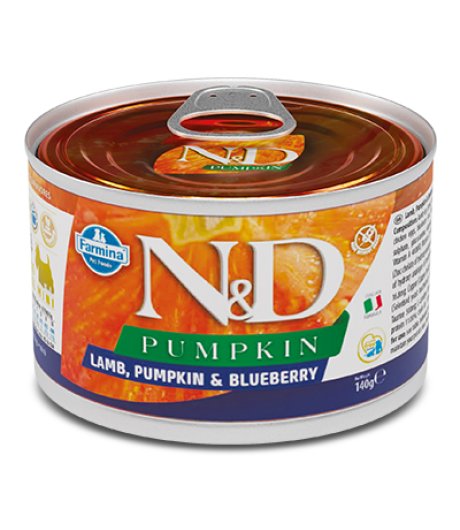 FARMINA N&D PUMPKIN CANE MINI ADULT AGNELLO ZUCCA MIRTILLO 140GR (lattina)