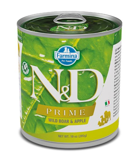 FARMINA N&D PRIME CANE ADULT CINGHIALE MELA 285GR (lattina)