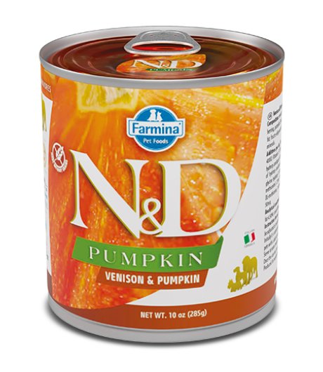 FARMINA N&D PUMPKIN CANE ADULT CERVO ZUCCA 285GR (lattina)