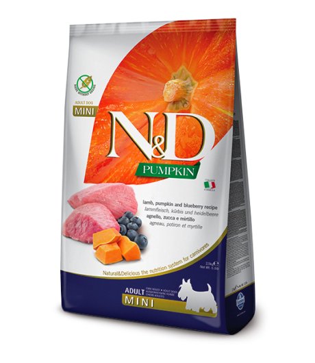 FARMINA N&D PUMPKIN CANE MINI ADULT AGNELLO ZUCCA MIRTILLO 800GR