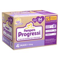 PAMPERS PROGRESSI TAGLIA 4 MAXI - 7-18KG CONFEZIONE DA 84 PANNOLINI