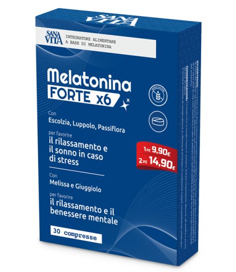 MELATONINA FORTE X6 SANAVITA 30CPR MELATONINA FORTE X6 SANAVITA 30CPR