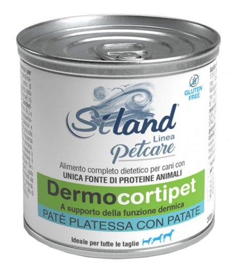 SILAND CANE DERMOCORTIPET ALL BREEDS PATE' PLATESSA PATATE 300GR (lattina)