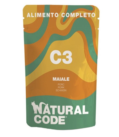 NATURAL CODE GATTO C3 MAIALE 70GR (bustina) NATURAL CODE GATTO C3 MAIALE 70GR (bustina)