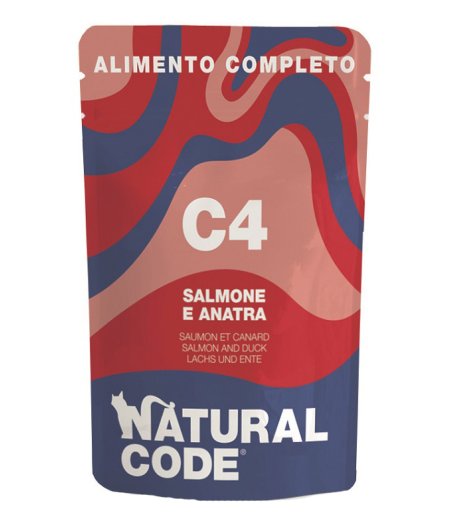 NATURAL CODE GATTO C4 SALMONE ANATRA 70GR (bustina) NATURAL CODE GATTO C4 SALMONE ANATRA 70GR (bustina)