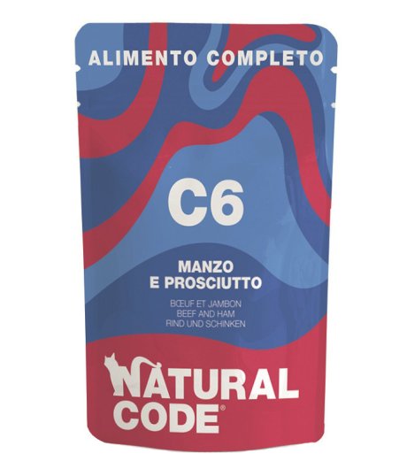 NATURAL CODE GATTO C6 MANZO PROSCIUTTO 70GR (bustina) NATURAL CODE GATTO C6 MANZO PROSCIUTTO 70GR (bustina)