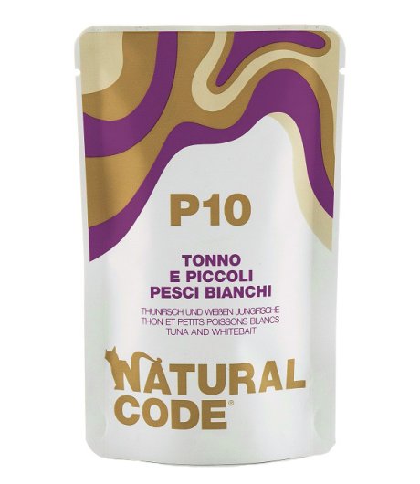 NATURAL CODE GATTO P10 TONNO PESCI BIANCHI 70GR (bustina)