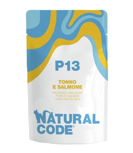 NATURAL CODE GATTO P13 TONNO SALMONE 70GR (bustina)
