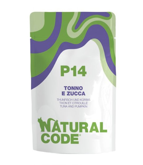NATURAL CODE GATTO P14 POLLO TONNO ZUCCA (bustina)