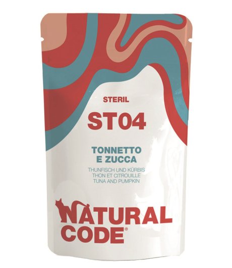 NATURAL CODE GATTO STERIL 04 TONNETTO E ZUCCA 70GR (bustina)