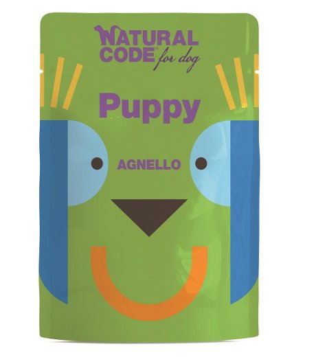 NATURAL CODE CANE PUPPY AGNELLO 300GR (bustina)