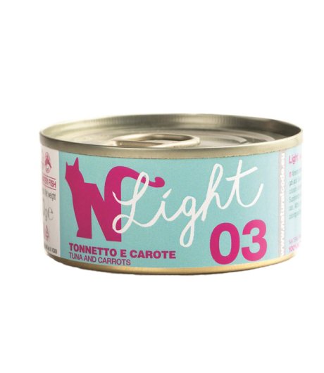 NATURAL CODE GATTO 03 LIGHT TONNO CAROTE 4x70GR (lattina) MULTIPACK
