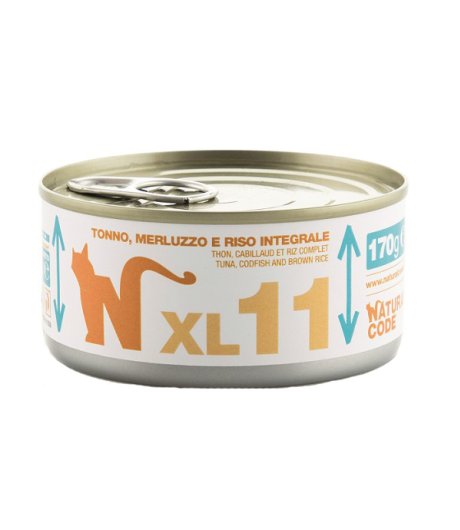 NATURAL CODE GATTO XL11 TONNO MERLUZZO RISO INTEGRALE 170GR (lattina)