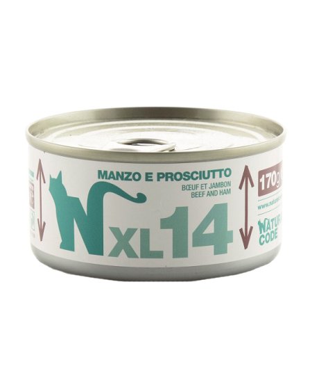 NATURAL CODE GATTO XL14 MANZO PROSCIUTTO 170GR (lattina)