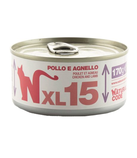 NATURAL CODE GATTO XL15 POLLO AGNELLO 170GR (lattina)