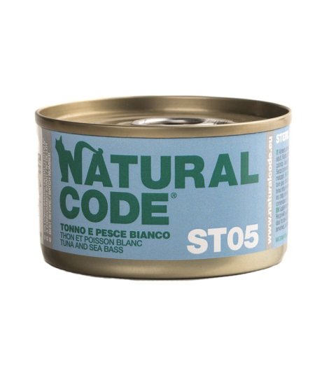 NATURAL CODE GATTO ST05 TONNO PESCE BIANCO 85GR (lattina)