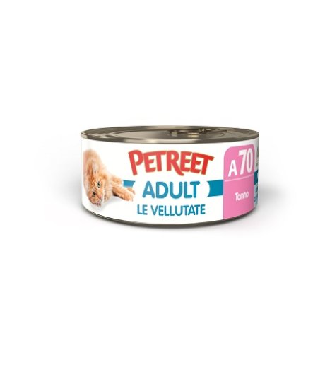 PETREET GATTO ADULT A70 VELLUTATE TONNO 70GR (lattina)