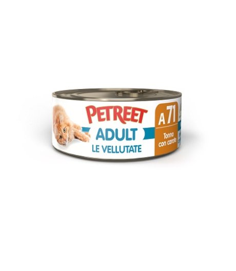 PETREET GATTO ADULTA 71 VELLUTATE TONNO CAROTE 70GR (lattina)