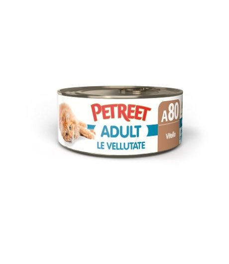 PETREET GATTO ADULT A80 VELLUTATE VITELLO 70GR (lattina)