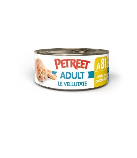 PETREET GATTO ADULT A81 VELLUTATE VITELLO PATATE DOLCI 70GR (lattina)
