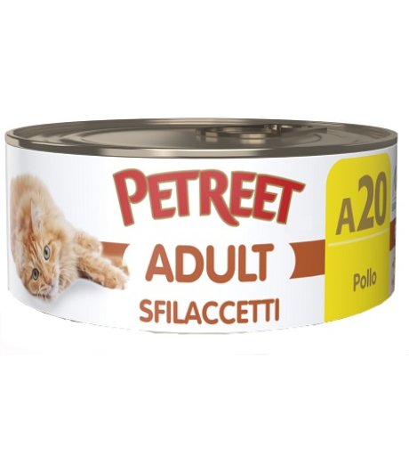 PETREET GATTO ADULT A20 SFILACCETTI POLLO 70GR (lattina)