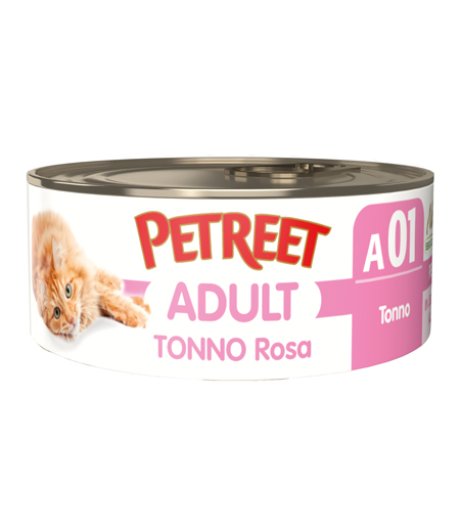 PETREET GATTO ADULT A01 TONNO ROSA 70GR (lattina)