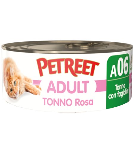 PETREET GATTO ADULT A06 TONNO ROSA FAGIOLINI 70GR (lattina)