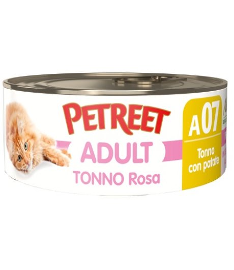 PETREET GATTO ADULT A07 TONNO ROSA PATATE 70GR (lattina)