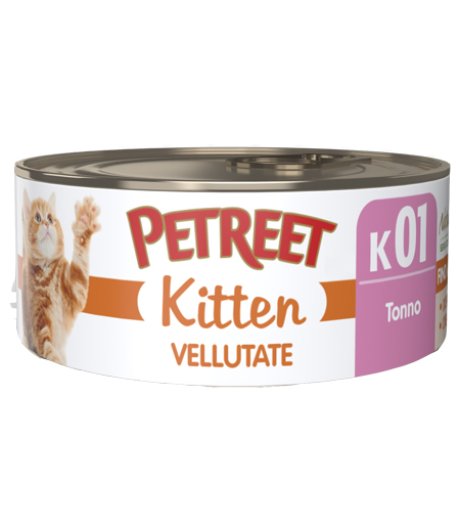 PETREET GATTO KITTEN K01 VELLUTATE TONNO 60GR (lattina)
