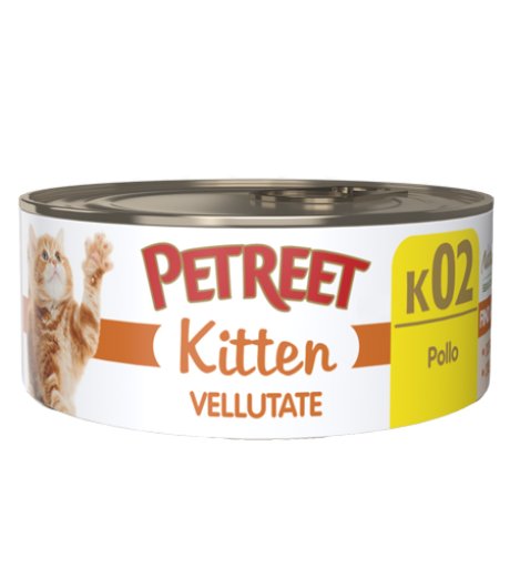 PETREET GATTO KITTEN K02 VELLUTATE POLLO 60GR (lattina)