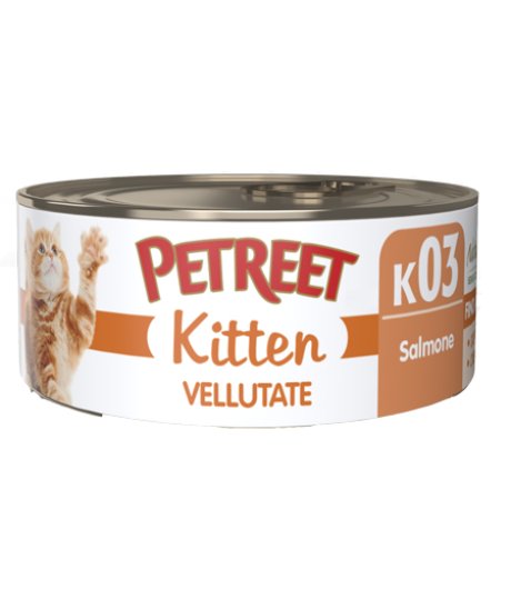 PETREET GATTO KITTEN K03 VELLUTATE SALMONE 60GR (lattina)