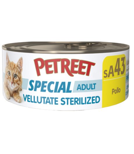 PETREET GATTO SPECIAL ADULT SA43 VELLUTATE STERILIZED POLLO 70GR (lattina)