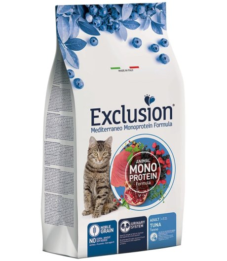 EXCLUSION GATTO MEDITERRANEO MONOPROTEICO NOBLE GRAIN ADULT TONNO 1,5KG