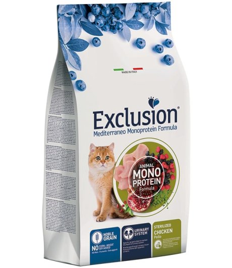 EXCLUSION GATTO MEDITERRANEO MONOPROTEICO NOBLE GRAIN STERILIZED POLLO 300GR