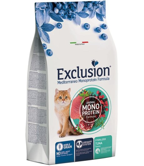 EXCLUSION GATTO MEDITERRANEO MONOPROTEICO NOBLE GRAIN STERILIZED TONNO 1,5KG