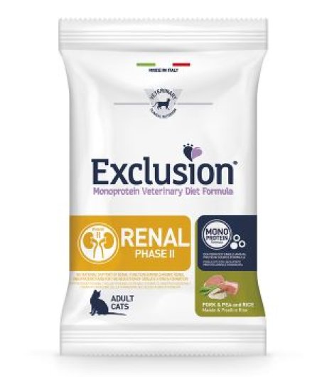 EXCLUSION GATTO DIET RENAL PHASE 2 ADULT MAIALE PISELLI RISO 85GR (lattina)